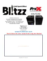 Preview for 1 page of ProX X-BLITZZX2 User Manual