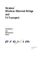 Предварительный просмотр 1 страницы Proxim Stratum Installation And Maintenance Manual