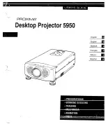 Preview for 1 page of Proxima 5950 User Manual