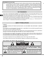 Preview for 2 page of Proxima 9260/9240 User Manual