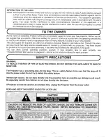 Preview for 2 page of Proxima Desktop Projector 5610 User Manual