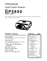 Proxima DP5800 User Manual preview