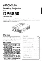 Proxima DP6850 User Manual preview