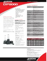 Preview for 4 page of Proxima dp800 Specification Sheet