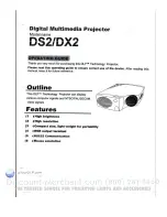 Preview for 2 page of Proxima DX2 Operating Manual