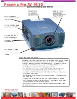 Proxima Pro AV 9310 Specification Sheet preview