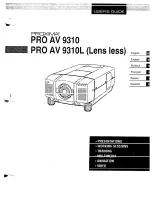Proxima Pro AV 9310 User Manual preview