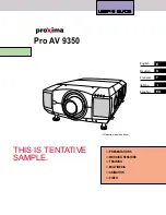 Proxima Pro AV 9350 User Manual preview