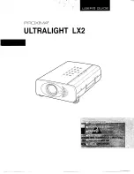 Proxima Proxima UltraLight LX2 User Manual preview