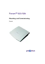 Proximus forum 523 Mounting And Commissioning Manual предпросмотр