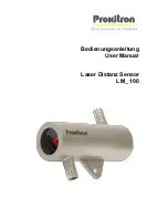 Preview for 1 page of Proxitron LMx 100 series User Manual