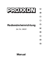 Предварительный просмотр 1 страницы Proxxon 24061 Manual