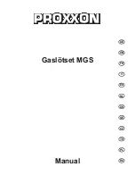 Предварительный просмотр 1 страницы Proxxon Gaslotset MGS Manual