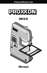 Proxxon MBS/E Manual предпросмотр