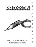 Proxxon MICROMOT MOS Operating Instructions Manual preview