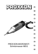 Proxxon MICROMOT MSG Operating Instructions Manual preview