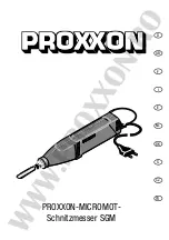 Proxxon MICROMOT SGM Operating Instructions Manual preview