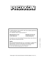 Предварительный просмотр 38 страницы Proxxon PS 13 Manual