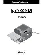 Preview for 1 page of Proxxon TG 125/E Manual