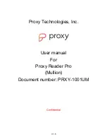 Preview for 1 page of Proxy Mobile Reader Pro User Manual