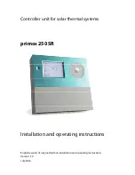 Предварительный просмотр 1 страницы Prozeda Primos 250 SR Installation And Operating Instructions Manual