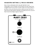 Preview for 3 page of Prs MARY CRIES Instruction Manual