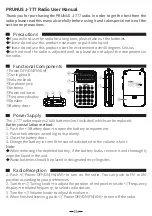 Prunus J-777 User Manual preview