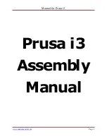 Prusa Research i3 Assembly Manual preview