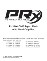 Предварительный просмотр 1 страницы PRx Performance Profile 90" Squat Rack with Multi-Grip Bar Install Instructions Manual