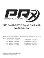 PRx Performance Profile PRO Squat Rack with Multi-Grip Bar Install Instructions Manual предпросмотр