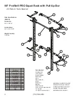 Preview for 2 page of PRx Performance Profile PRO Squat Rack with Pull-Up Bar 96" Install Instructions Manual