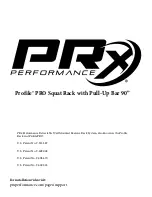 PRx Performance Profile Squat Rack with Pull-Up Bar 90" Assembly Instructions Manual предпросмотр