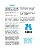 Preview for 8 page of PS Audio Classis 250 Operating Instructions Manual