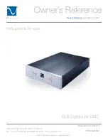 PS Audio DLIII Digital Link DAC Owner'S Reference Manual предпросмотр