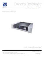 PS Audio GCC-100 Instructions For Use Manual preview