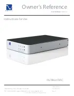 PS Audio NuWave DAC Owner'S Reference Manual preview