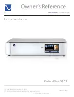 PS Audio PerfectWave DAC MKII Owner'S Reference Manual preview