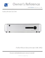 PS Audio PerfectWave DirectStream DAC MK2 Owner'S Reference Manual preview