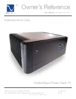 Предварительный просмотр 1 страницы PS Audio PerfectWave Power Plant 10 Owner'S Reference Manual