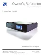 Preview for 1 page of PS Audio PerfectWave Transport Owner'S Reference Manual