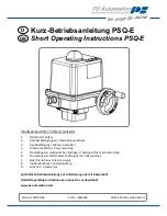 PS Automation PSQ-E Operating Instructions preview