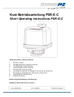 PS Automation PSR-E-C Operating Instructions предпросмотр