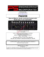 PS Engineering PAC45D System Installation And Operation Manual preview