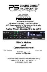 PS Engineering PAR200B Pilot'S Manual And Operation Manual preview