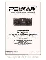 Предварительный просмотр 1 страницы PS Engineering PM1000 II Operator And Installation Manual