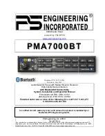 PS Engineering PMA7000BT System Installation And Operation Manual предпросмотр