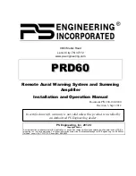 PS Engineering PRD60 Installation And Operation Manual preview