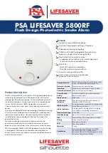 PSA LIFESAVER 5800RF Quick Start Manual preview