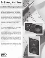 Preview for 1 page of PSB CustomSound CW363 Specifications