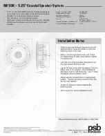 Preview for 2 page of PSB CW50R Specifications